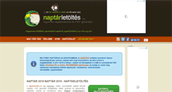 Desktop Screenshot of naptarletoltes.hu